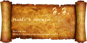 Hudák Hermia névjegykártya